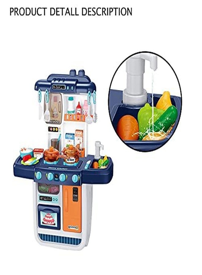 CIRBOX Kids Pretend Play Kitchen Set, Toys with Realistic Sound & Light, Cooking Stove, Sink, Play Food and Accessories, Pretend CIRBOX Playset Gifts for Toddlers Girls Boys. (Chef Pretend Kitchen) - Image 3